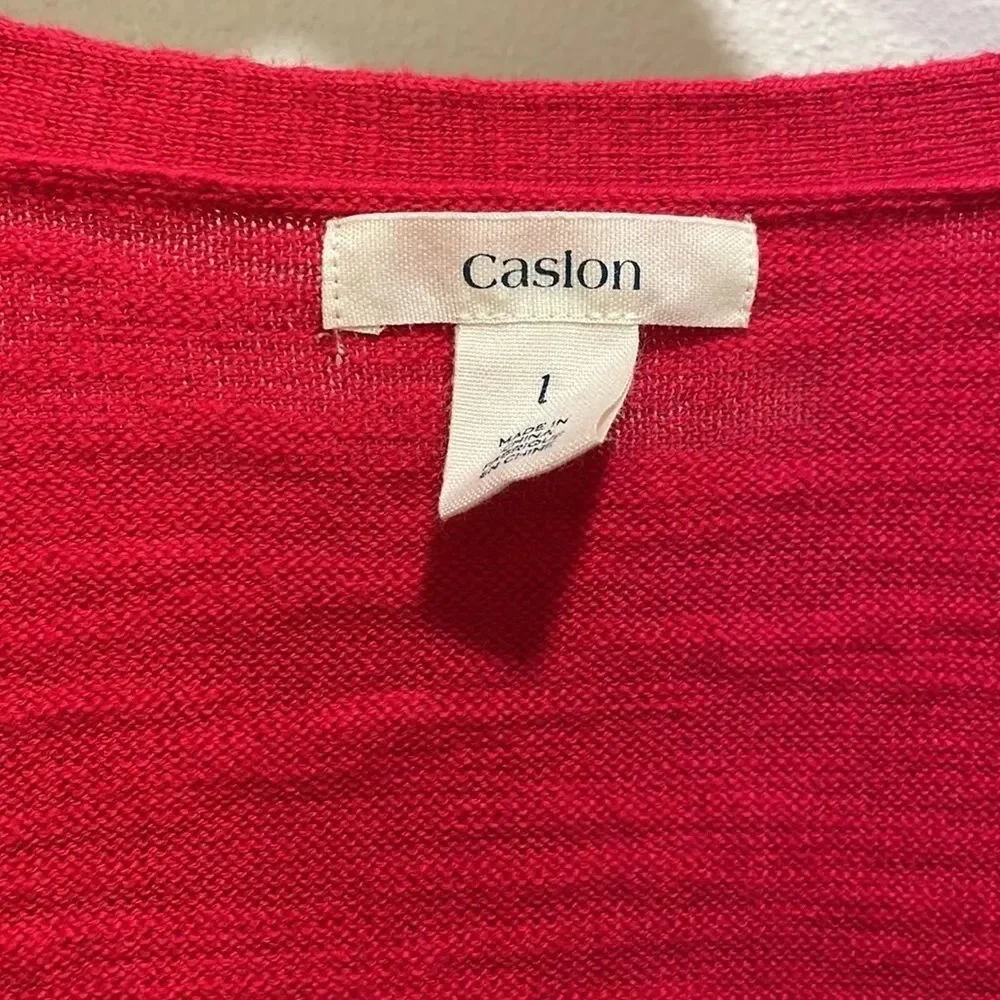 Caslon woman’s three quarter length red sweater